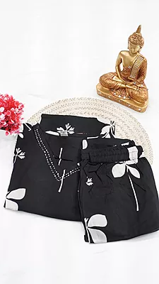 Rayon Co-ord Set – Peacock Blue, Wine & Black