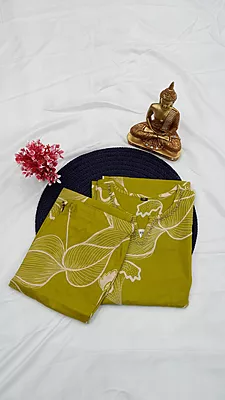 Cotton Co-ord Set – Olive Green & Rani Pink
