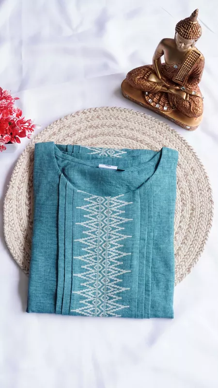 Spun Fancy Kurti – Rama Blue, Lavender, Navy Blue & Bottle Green