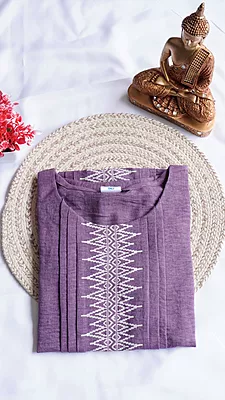 Spun Fancy Kurti – Rama Blue, Lavender, Navy Blue & Bottle Green