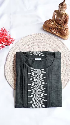 Spun Fancy Kurti – Rama Blue, Lavender, Navy Blue & Bottle Green