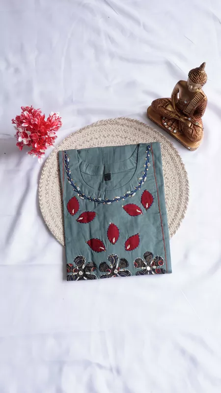 Cotton Regular Kurti – Dusty Sage Green