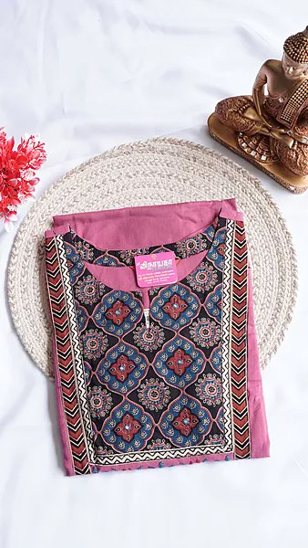 Cotton Flex Regular Kurti – Dusty Rose