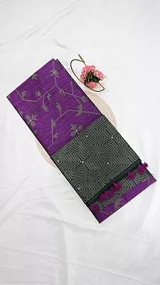 Jute Banarasi Fancy Saree – Design 09