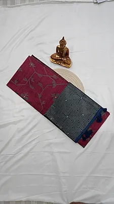 Jute Banarasi Fancy Saree – Design 09