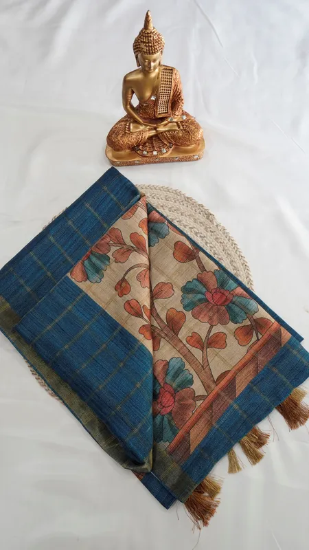 Semi Tussar Silk Fancy Saree – Design 17
