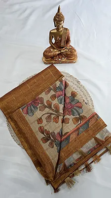 Semi Tussar Silk Fancy Saree – Design 17
