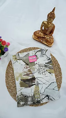 Soft Krush Fabric Fancy Kurti – Cream Contrast Collection
