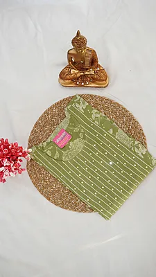 Rayon Fancy Kurti – Pista Green & Pink