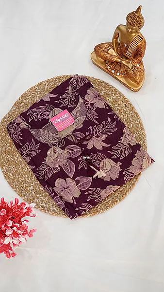 Vertigan Regular Kurti – Bottle Green & Wine