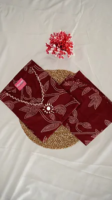 Cotton Fancy Co-ord Set – Maroon, Wine & Navy