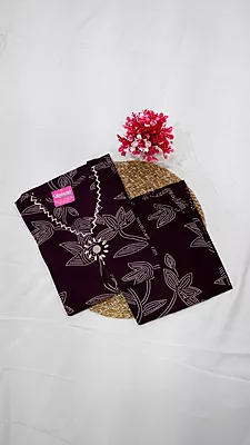 Cotton Fancy Co-ord Set – Maroon, Wine & Navy