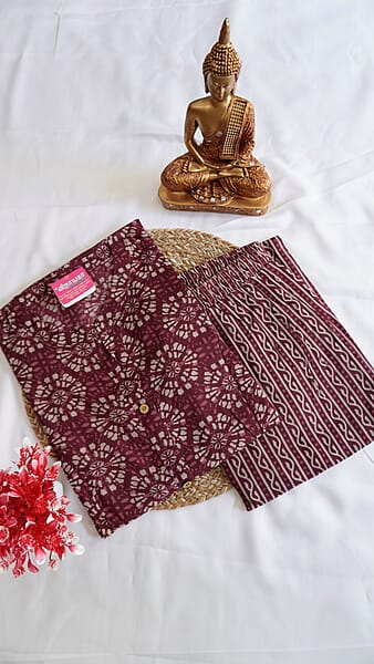 Cotton Regular 2-Piece Set – Dark Onion Pink