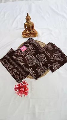 Cotton Regular 3-Piece Set – Coffee & Denim Blue