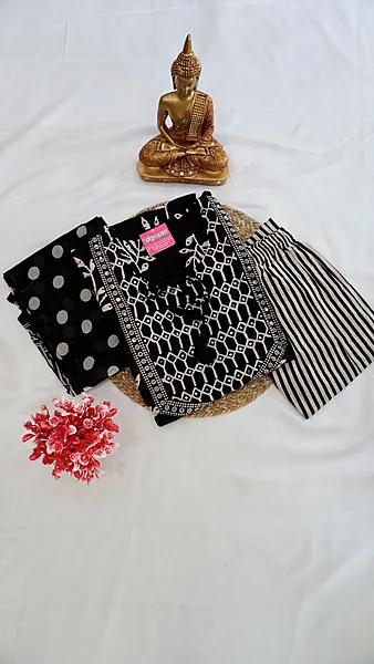 Spun Fancy 3-Piece Set – Black with White