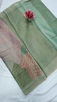 Tissue Shimmer Saree – Pastel Collections
