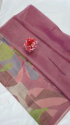 Tissue Shimmer Saree – Pastel Collection