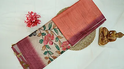 Semi Tussar Fancy Saree – Contrast Colour Collection