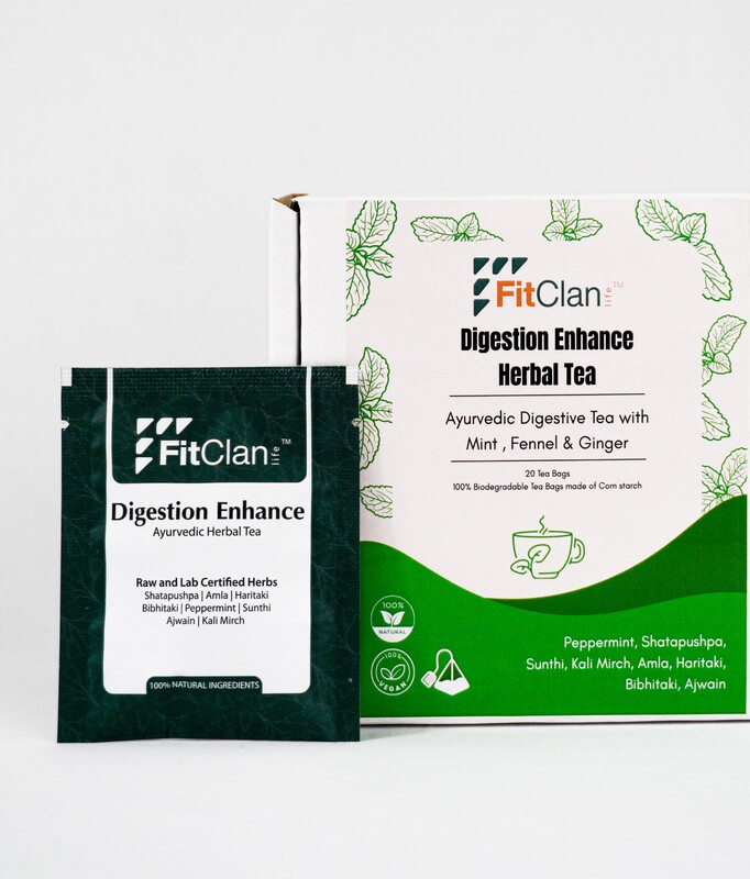 Digestion Enhance Herbal Tea | Ayurvedic Digestive Tea with Fennel, Ginger & Mint