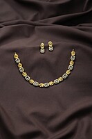 Antic Lakshmi designed neckpiece with Ruby stones & Earing