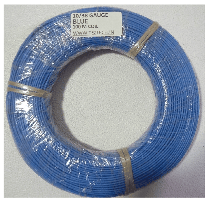(CW10) 10/38 BLUE WIRE 100 METER COIL