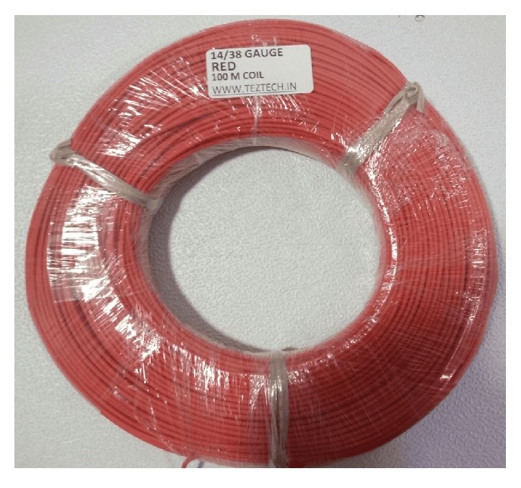 (CW18) 14/38  RED WIRE 100 METER COIL