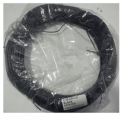 (CW54) 7/38 BLACK WIRE 100 M COIL