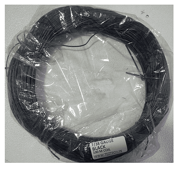 (CW54) 7/38 BLACK WIRE 100 M COIL