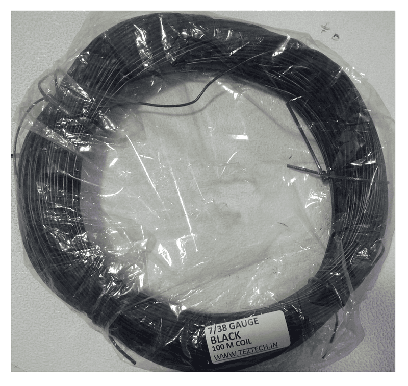 (CW54) 7/38 BLACK WIRE 100 M COIL