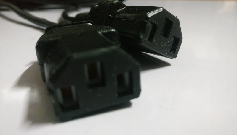 (CW58) Female To Female Power Plug  3 PIN