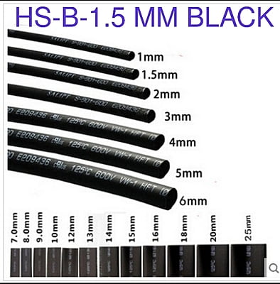 (HS20) HS-B- 1.5 MM BLACK 10 METER