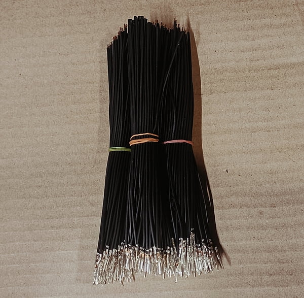(RMCNN32)  14.38 MALE BLACK/GRAY CRIMP WIRE ( PACK OF 50 )