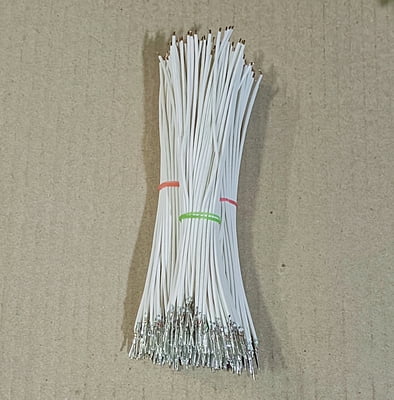 (RMCNN34)  14.38 MALE WHITE CRIMP WIRE (PACK OF 50)