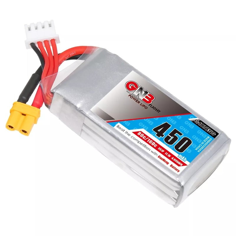 GNB 450mAh 3S1P 11.1V 80C Square LiPo Battery