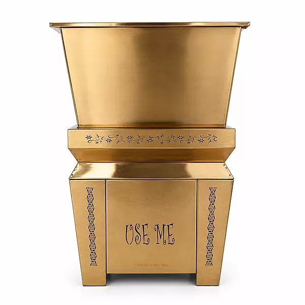 SQUARE DUSTBIN GOLD SHEET