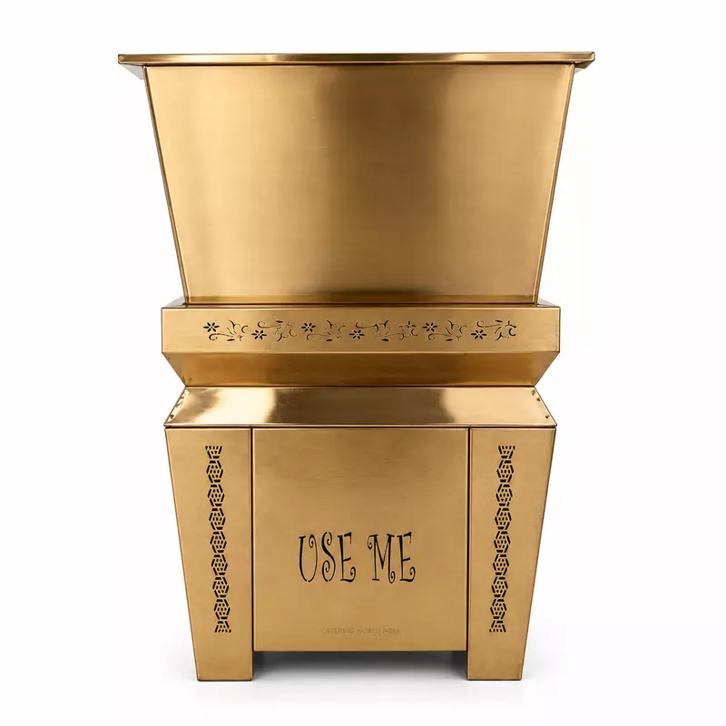 SQUARE DUSTBIN GOLD SHEET