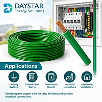 4mm² Copper Cable FR PVC Insulated – (Green) | Single Core Multi-Strand Wire