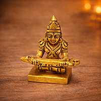 Brass Annapoorani Idol | Goddess Annapurna Statue for Home Pooja Room & Temple Décor