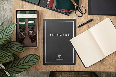 Clairefontaine Triomphe Platinum Edition Notebooks, 90gsm ivory brushed vellum paper Clairefontaine Triomphe Platinum Edition Notebooks, 90gsm ivory brushed vellum paper