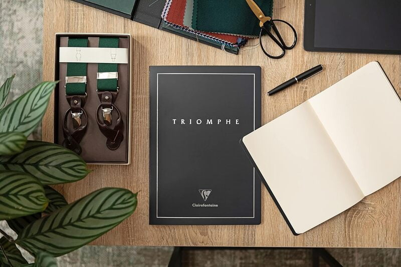 Clairefontaine Triomphe Platinum Edition Notebooks, 90gsm ivory brushed vellum paper Clairefontaine Triomphe Platinum Edition Notebooks, 90gsm ivory brushed vellum paper