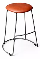 Malcolm Industrial Leather Bar Stool