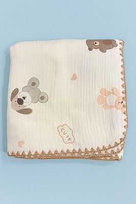 4-Layer Muslin Cotton Crinkled Blanket 100* 110cm – Assorted Designs 4-Layer Muslin Cotton Crinkled Blanket 100* 110cm – Assorted Designs