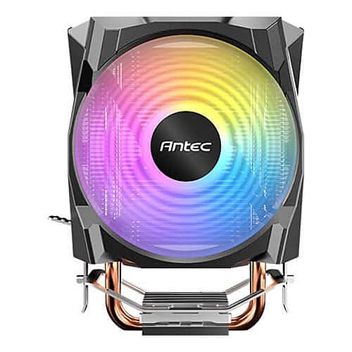 Antec A30 Neo ARGB CPU Air Cooler – 92mm PWM Fan | 2 Heat Pipes | 125W TDP | Black