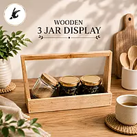 Wooden 3 Jar Display