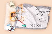 Baby Monthly Milestone Cotton Blanket & Photo Props – Safari Story Baby Monthly Milestone Cotton Blanket & Photo Props – Safari Story