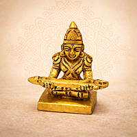Brass Annapoorani Idol | Goddess Annapurna Statue for Home Pooja Room & Temple Décor