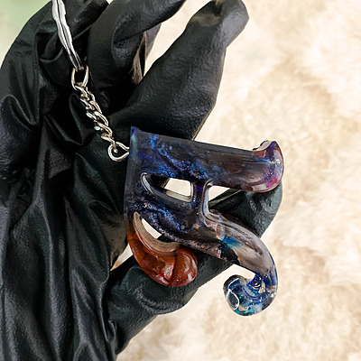 COSMO EFFECT "A" LETTER KEYCHAIN