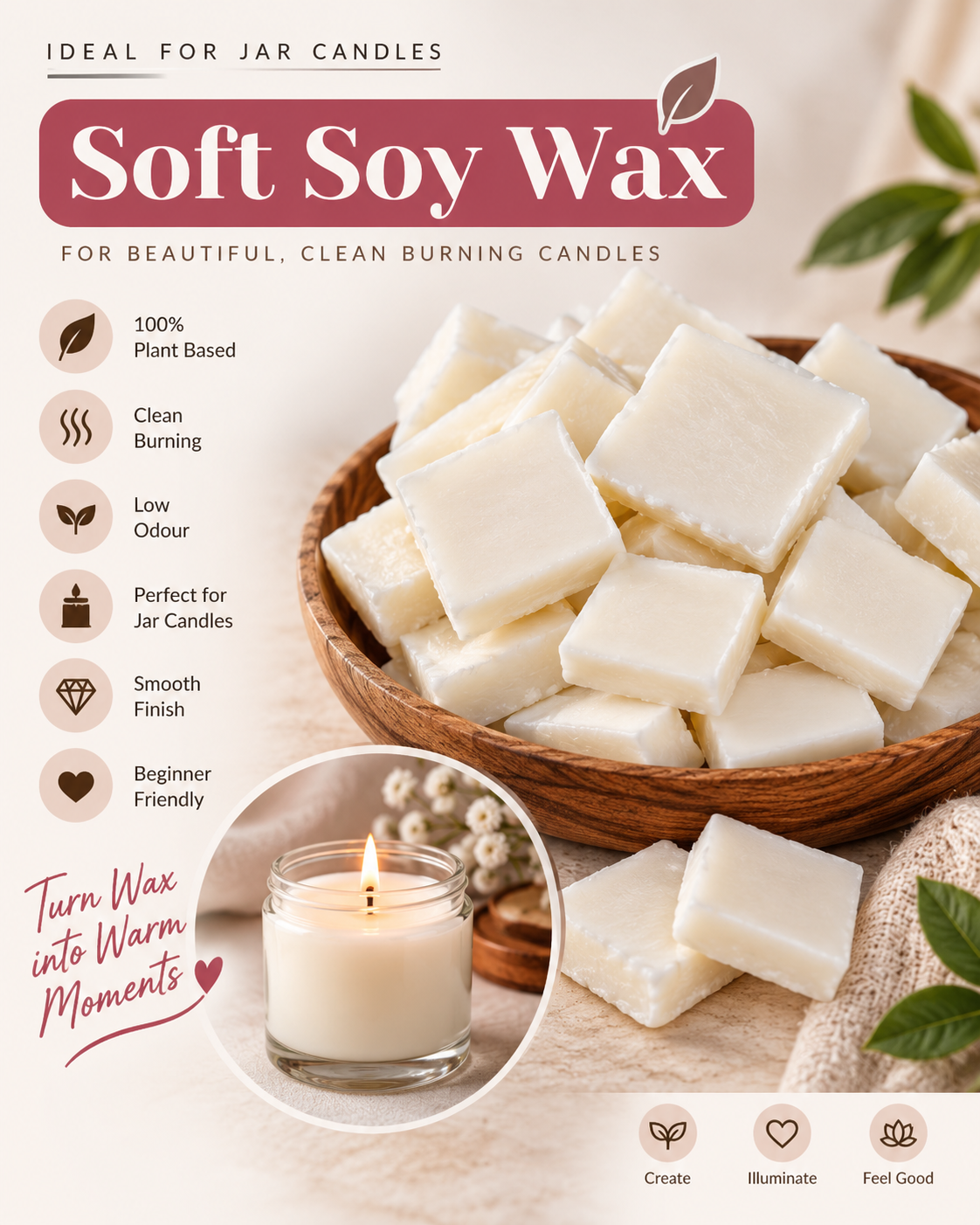 Soft Soy Wax Chunks ( Jar Wax )