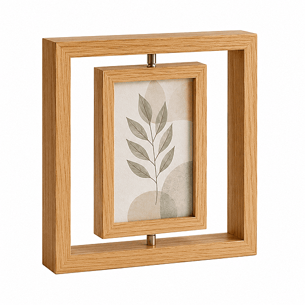 Rotating Wooden Photo Frame