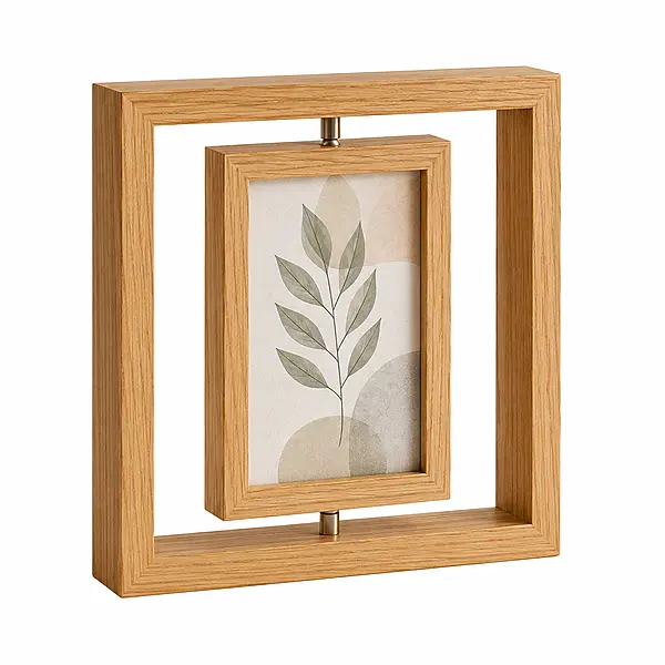 Rotating Wooden Photo Frame